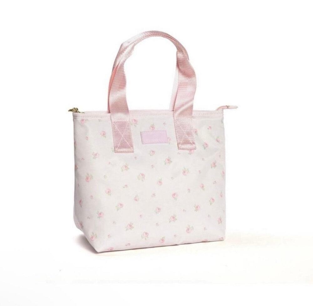 NWT LoveShackFancy x Yoobi Floral Lunch Tote Gold Bow Zip Coquette Cottagecore